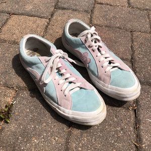 Converse One Star X Tyler the Creator Gold Le Fleur Light Blue & Pink